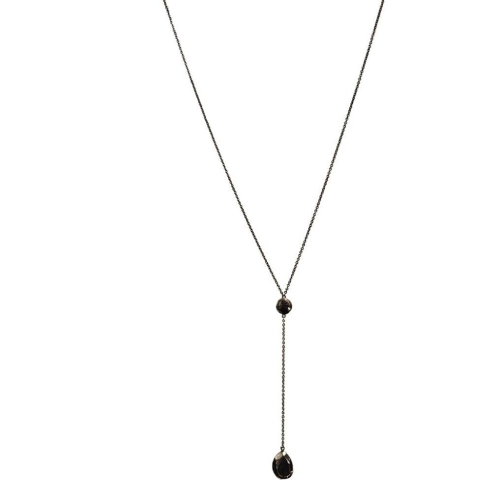 Elegant Gold Tone Teardrop Pendant Lariat Y-Drop Necklace Fashion Jewelry Women